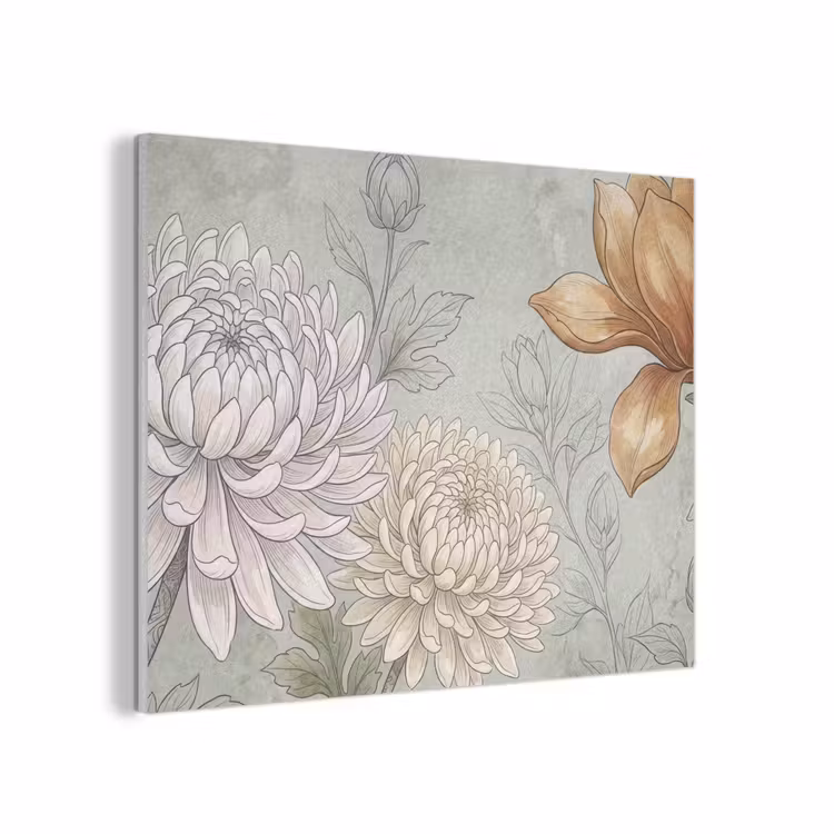 Illustratie - Bloemen - Groen PET vilt klein -3d
