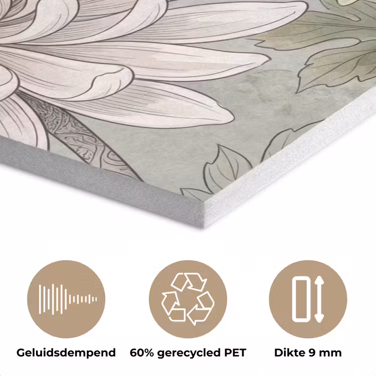 Illustratie - Bloemen - Groen PET vilt klein -closeup_NL
