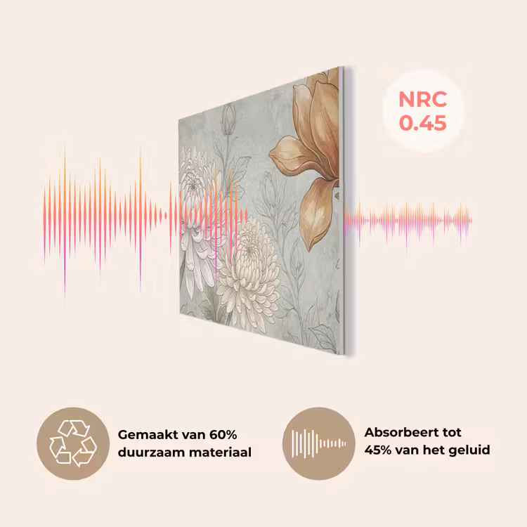 Illustratie - Bloemen - Groen PET vilt klein -USP_NL