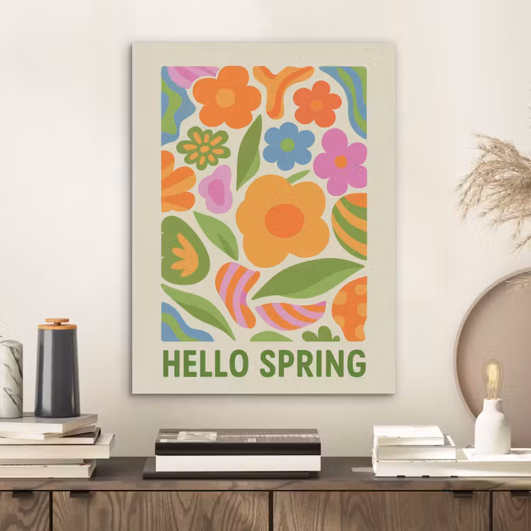 Illustratie - Bloemen - Quote - Kleurrijk PET vilt klein -sfeer1