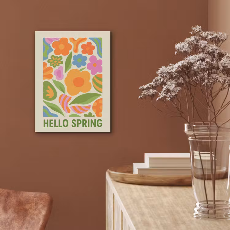 Illustratie - Bloemen - Quote - Kleurrijk PET vilt klein -sfeer4