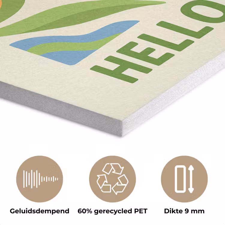 Illustratie - Bloemen - Quote - Kleurrijk PET vilt klein -closeup_NL