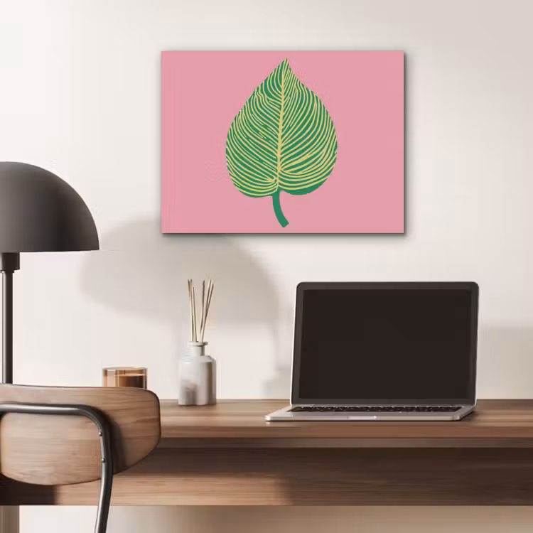 Illustratie - Blad - Minimalistisch - Groen PET vilt klein -sfeer5