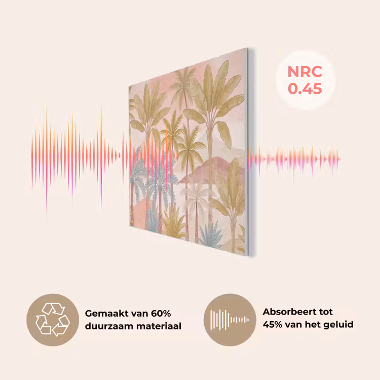 Illustratie - Palmbomen - Kleurrijk PET vilt klein -USP_NL