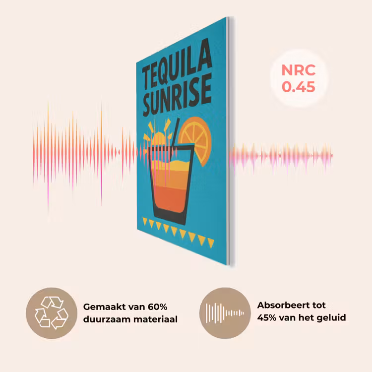 Illustratie - Tequila - Glas - Blauw PET vilt klein -USP_NL