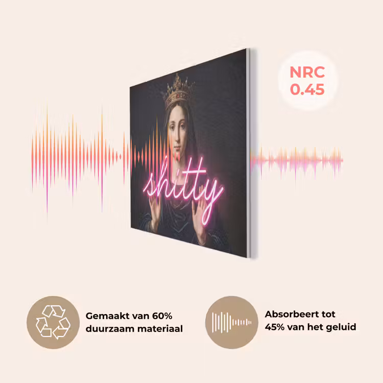 Ironisch - Tekst - Neon PET vilt klein -USP_NL