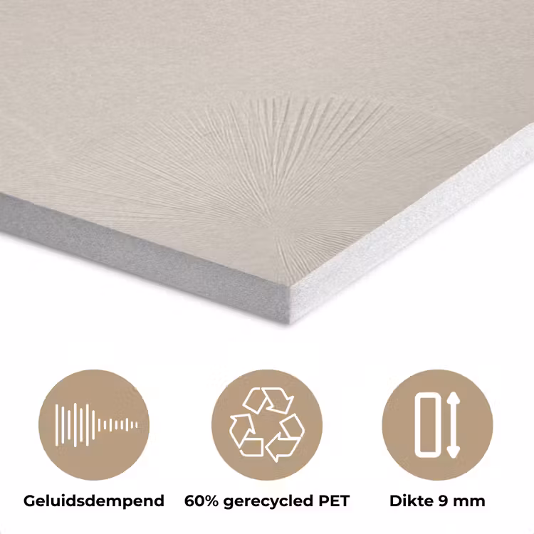 Japandi - Beige - Modern PET vilt klein -closeup_NL