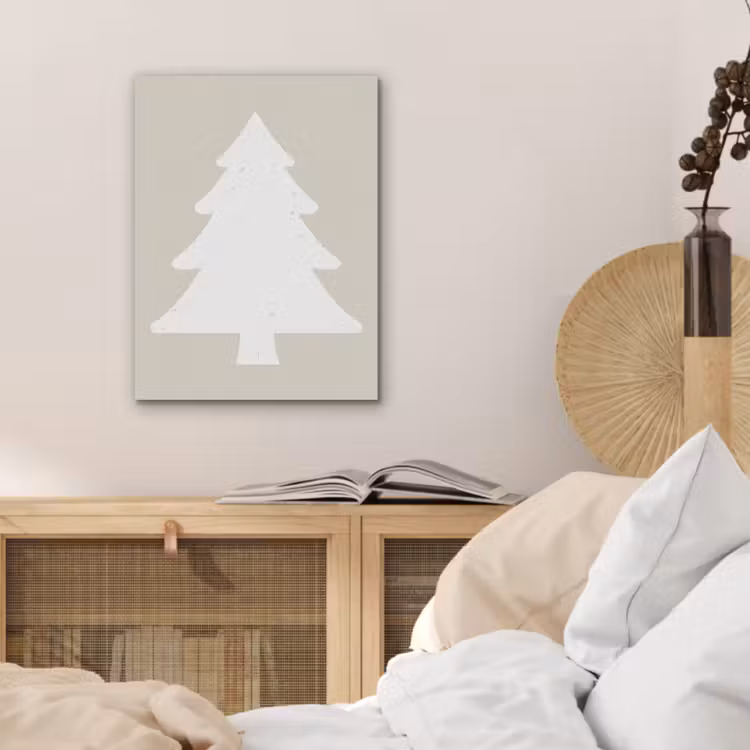 Japandi - Kerstboom - Beige - Kerstversiering PET vilt klein -sfeer3