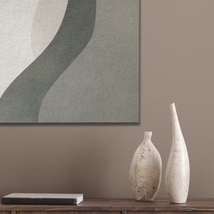 Japandi - Groen - Abstract - Modern PET vilt klein -sfeer6_closeup