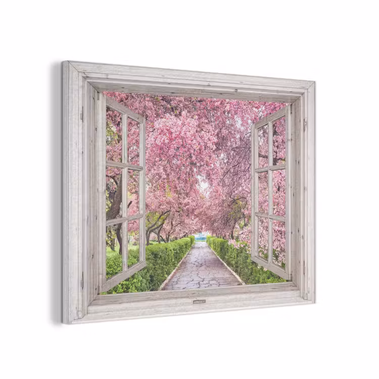 Japans - Sakura - Bloesem - Boom - Bloesem takken - Doorkijk PET vilt klein -3d