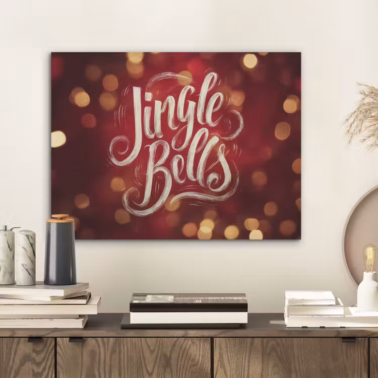 Jingle - Bells - Kerst - Rood PET vilt klein -sfeer1