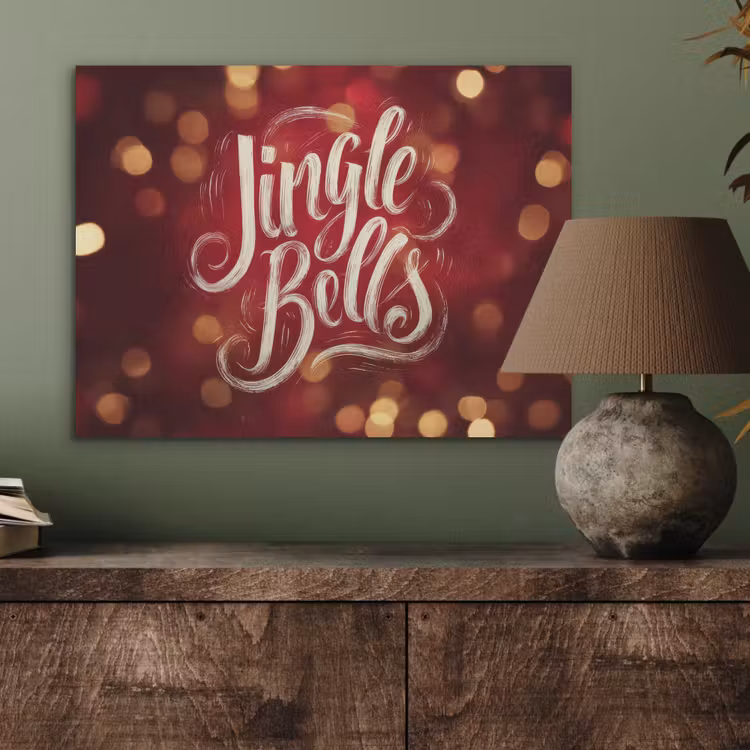 Jingle - Bells - Kerst - Rood PET vilt klein -sfeer2