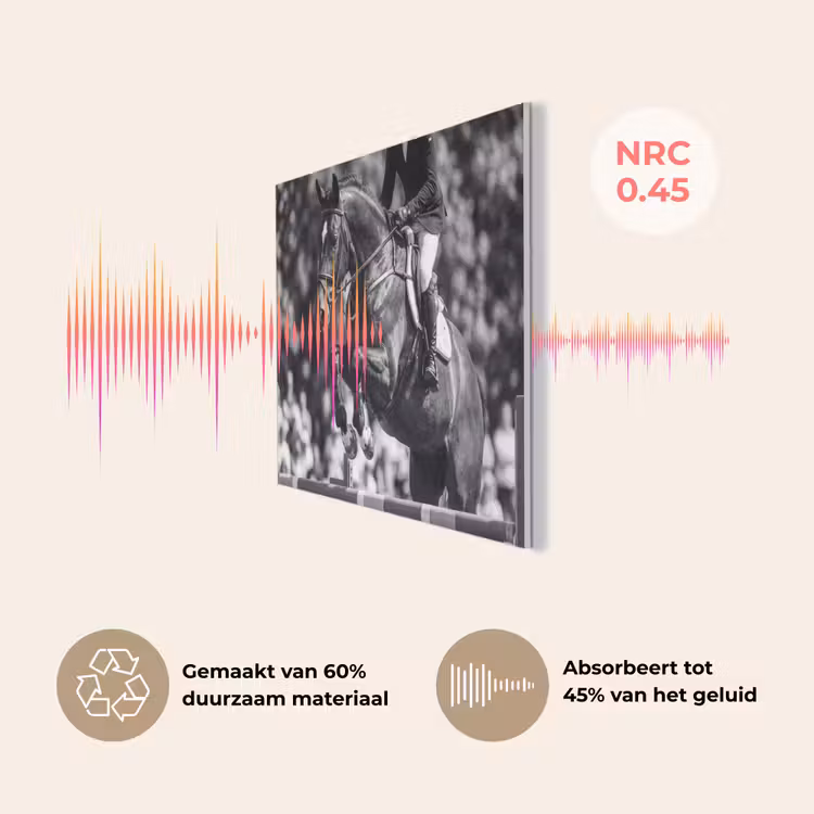 Springen - Paard - Zwart - Wit PET vilt klein -USP_NL