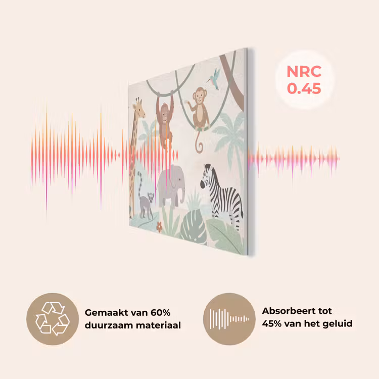 Jungle - Dieren - Groen PET vilt klein -USP_NL