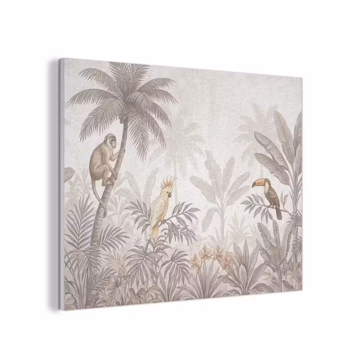Jungle - Dieren - Palmbomen PET vilt klein -3d