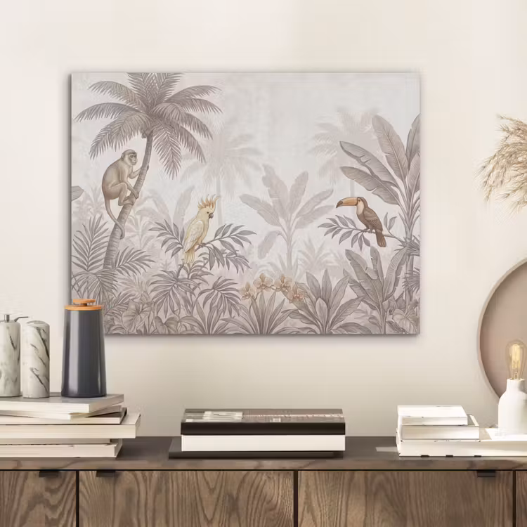 Jungle - Dieren - Palmbomen PET vilt klein -sfeer1