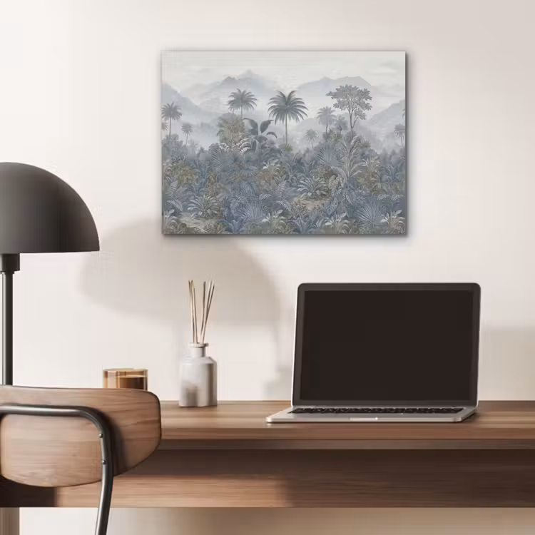 Jungle - Landschap - Blauw PET vilt klein -sfeer5