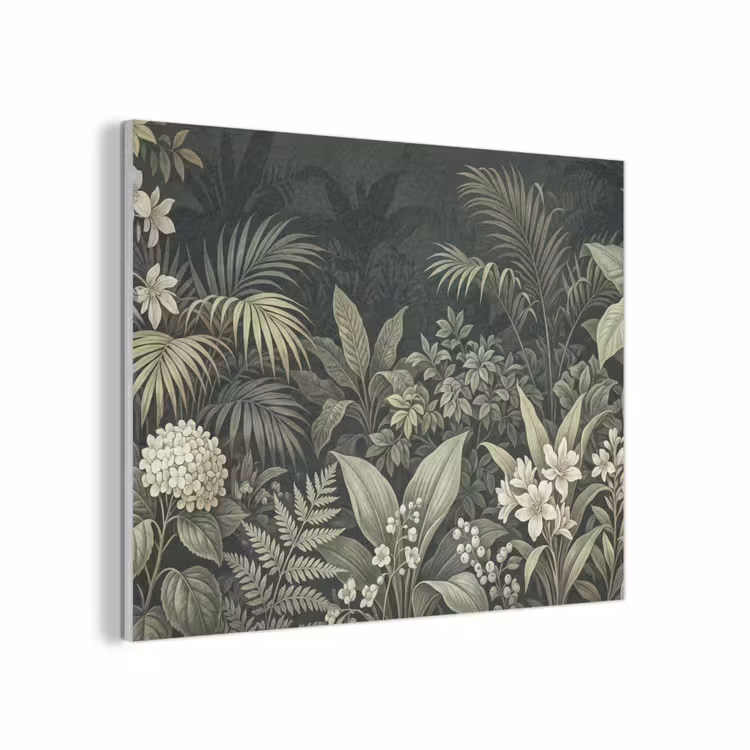Jungle - Bladeren - Botanisch - Groen PET vilt klein -3d