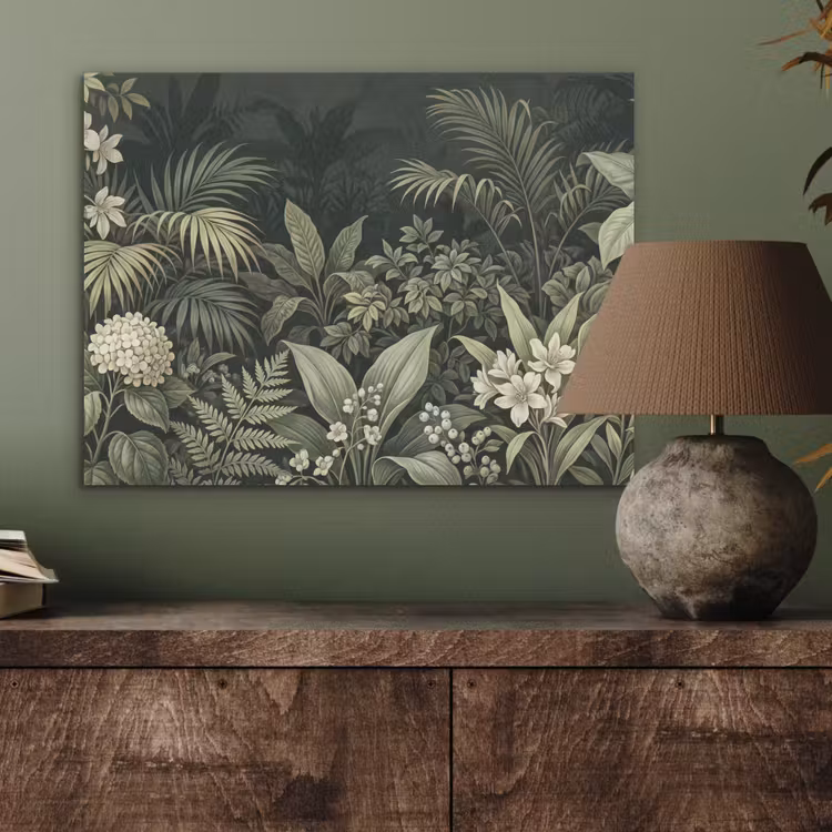 Jungle - Bladeren - Botanisch - Groen PET vilt klein -sfeer2