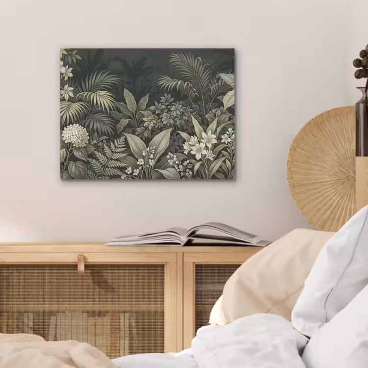 Jungle - Bladeren - Botanisch - Groen PET vilt klein -sfeer3