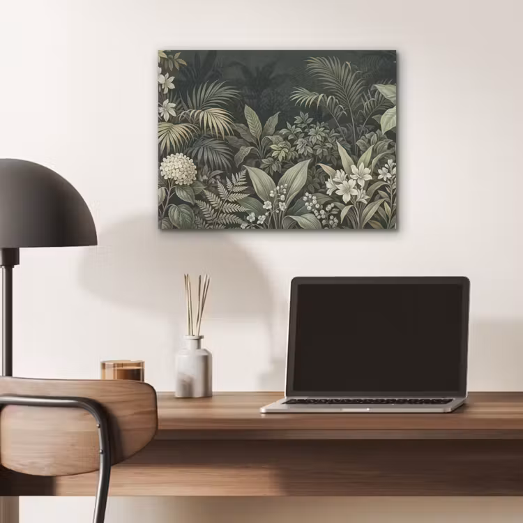 Jungle - Bladeren - Botanisch - Groen PET vilt klein -sfeer5