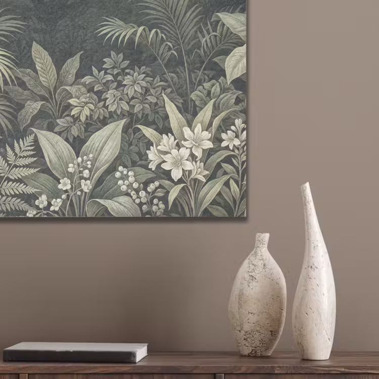 Jungle - Bladeren - Botanisch - Groen PET vilt klein -sfeer6_closeup