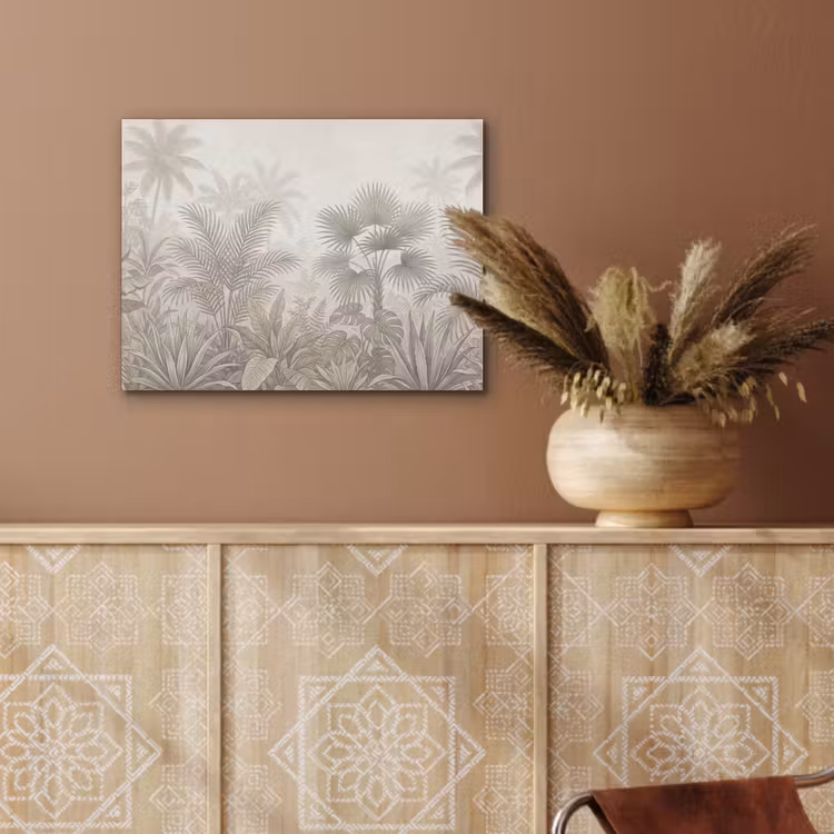 Jungle - Tropisch - Natuur -Vintage - Beige PET vilt klein -sfeer4