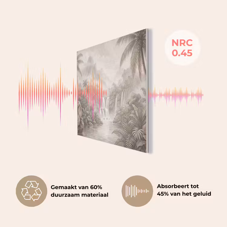 Jungle - Watervallen - Tropisch - Illustratie PET vilt klein -USP_NL