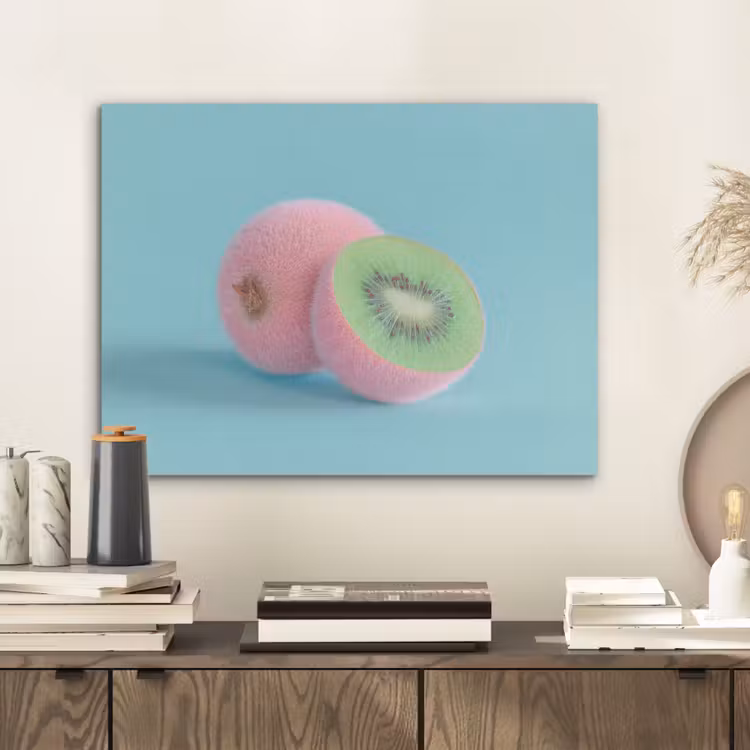 Kiwi - Blauw - Surrealistisch PET vilt klein -sfeer1