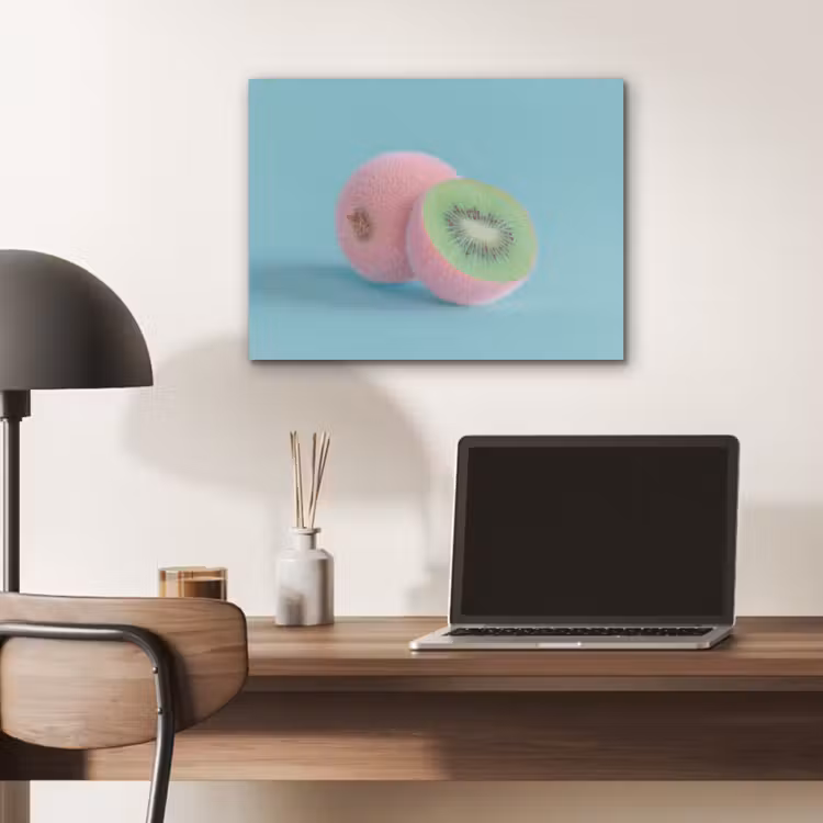 Kiwi - Blauw - Surrealistisch PET vilt klein -sfeer5