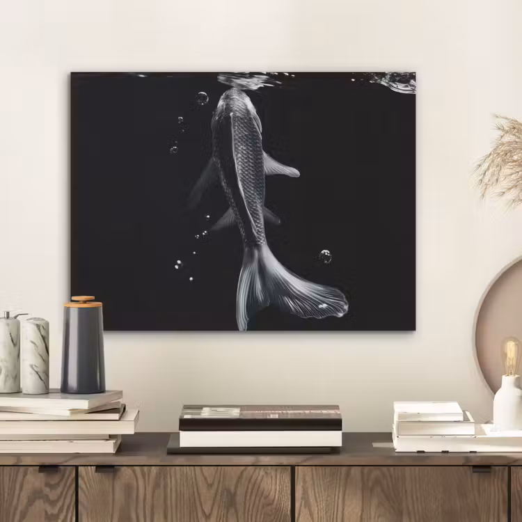 Koi - Vissen - Water - Zwart PET vilt klein -sfeer1
