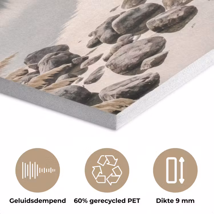 Meer - Bergen - Landschap - Groen PET vilt klein -closeup_NL