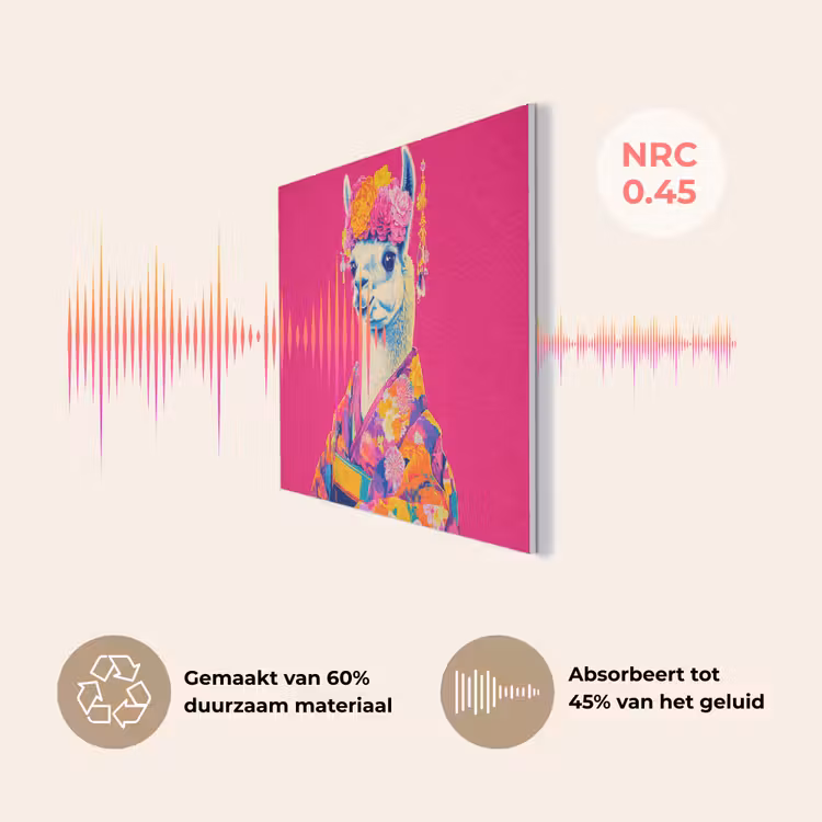 Lama - Kimono - Bloemenkrans - Felroze PET vilt klein -USP_NL