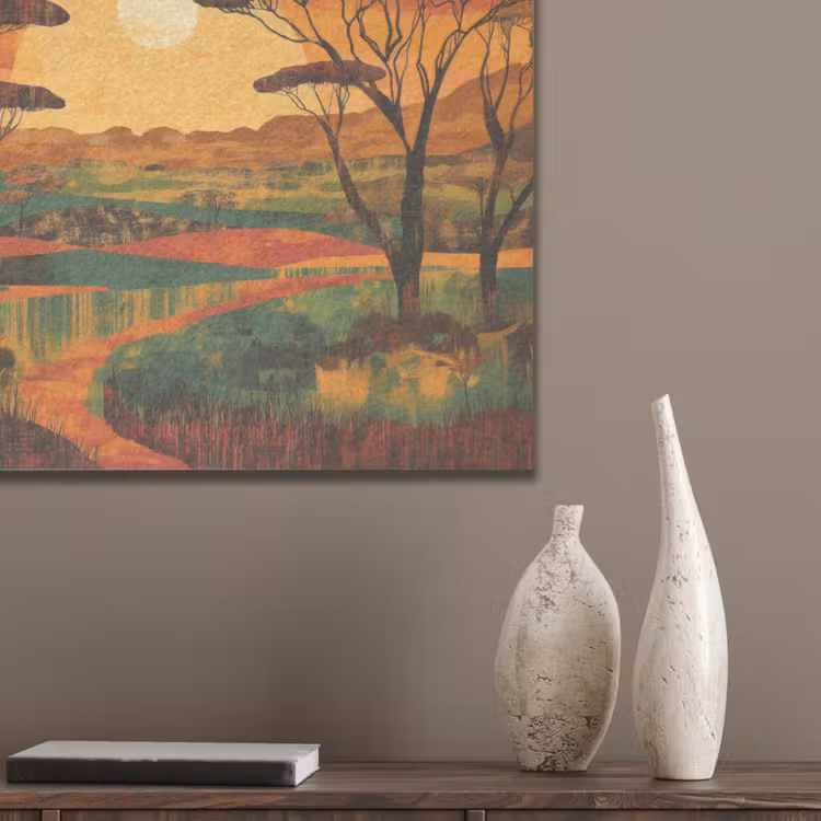 Landschap - Afrikaans - Zon PET vilt klein -sfeer6_closeup