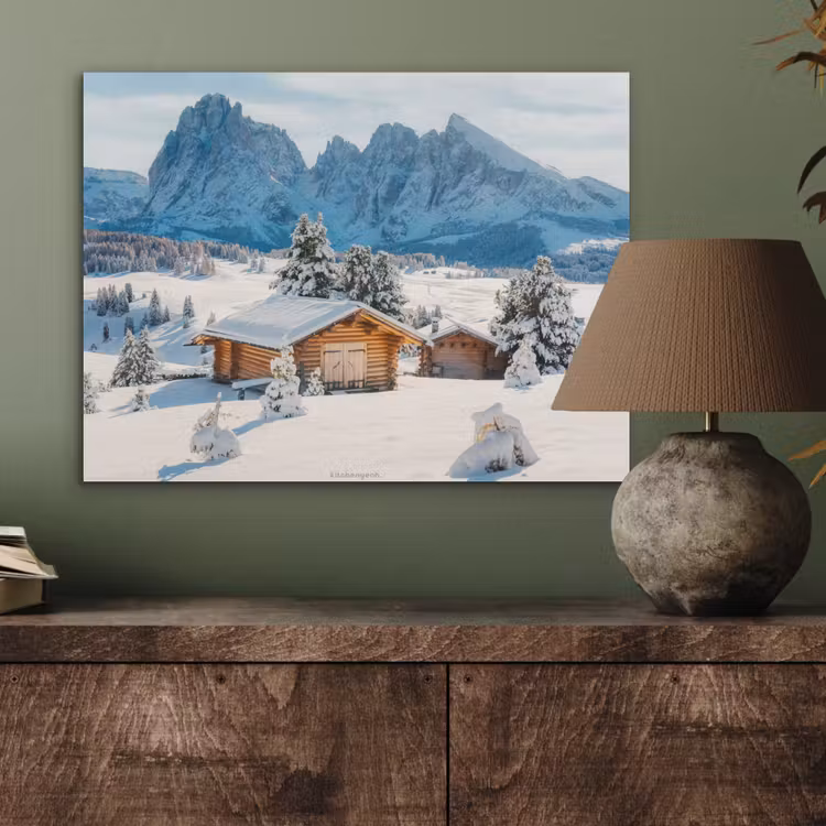 Landschap - Winter - Sneeuw PET vilt klein -sfeer2