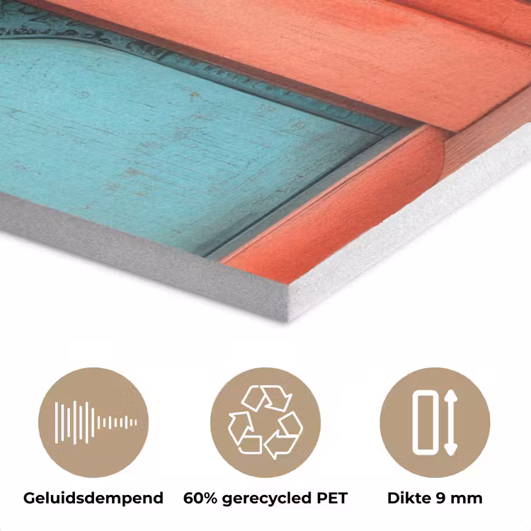 Lantaarn - Deur - Turquoise PET vilt klein -closeup_NL