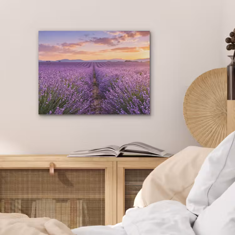 Lavendel - Veld - Natuur - Paars PET vilt klein -sfeer3
