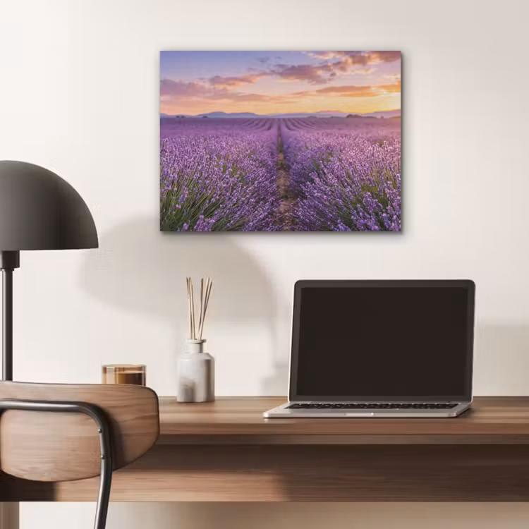 Lavendel - Veld - Natuur - Paars PET vilt klein -sfeer5