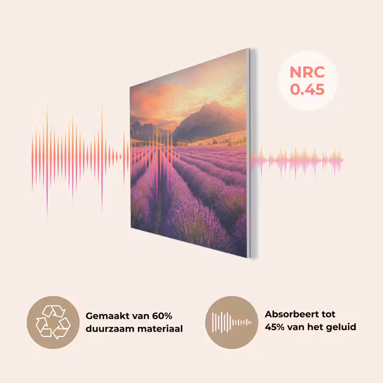 Lavendelveld - Zonsondergang - Paars PET vilt klein -USP_NL