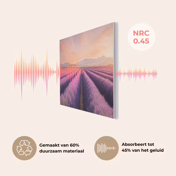 Lavendelveld - Zonsondergang - Paars - Bloemen PET vilt middel -USP_NL