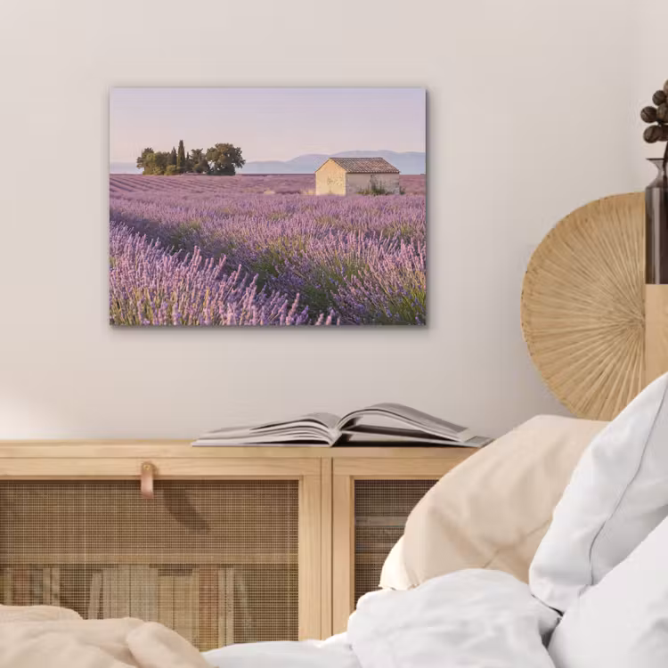 Lavendel - Landschap - Sereen - Paars PET vilt klein -sfeer3