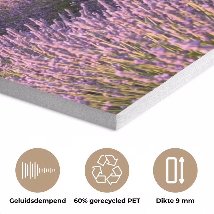 Lavendel - Landschap - Sereen - Paars PET vilt klein -closeup_NL
