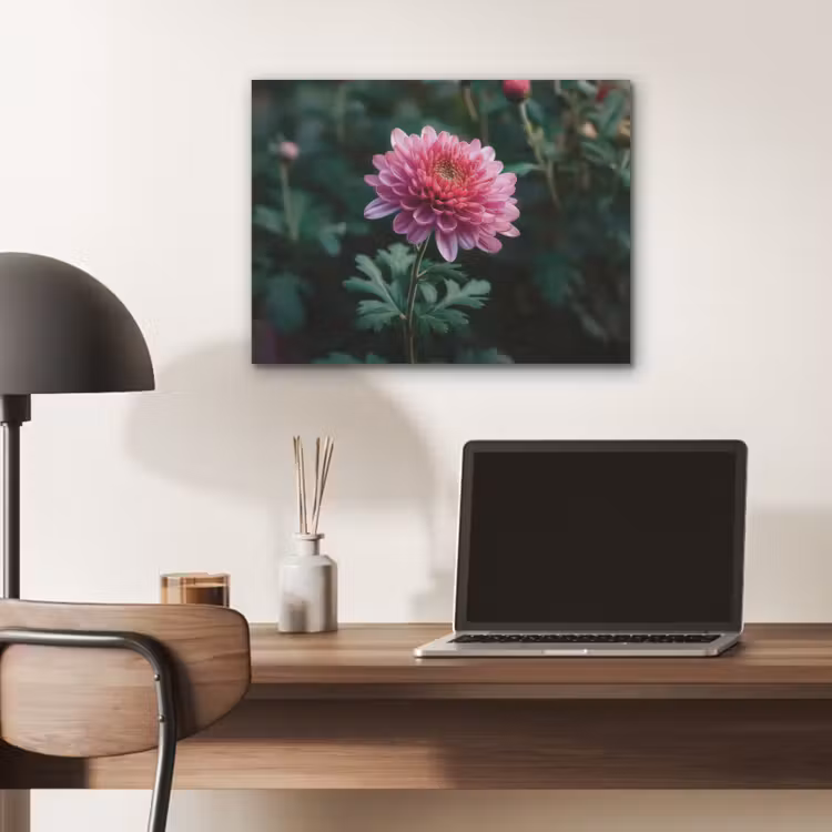 Blad - Chrysant - Roze - Schaduw PET vilt klein -sfeer5