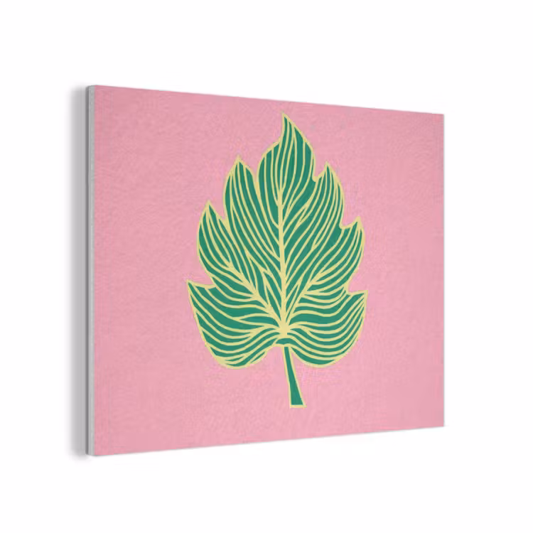Blad - Groen - Illustratie - Minimalistisch PET vilt klein -3d