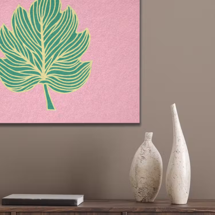 Blad - Groen - Illustratie - Minimalistisch PET vilt klein -sfeer6_closeup
