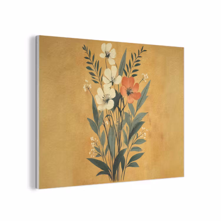 Bladeren - Boeket - Bloemen - Geel PET vilt klein -3d