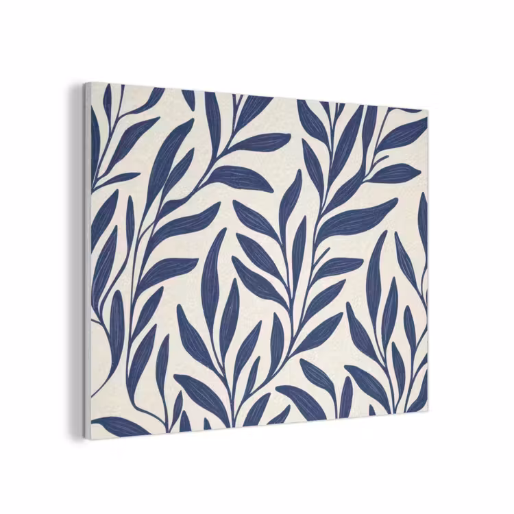Bladeren - Klimop - Donkerblauw PET vilt klein -3d