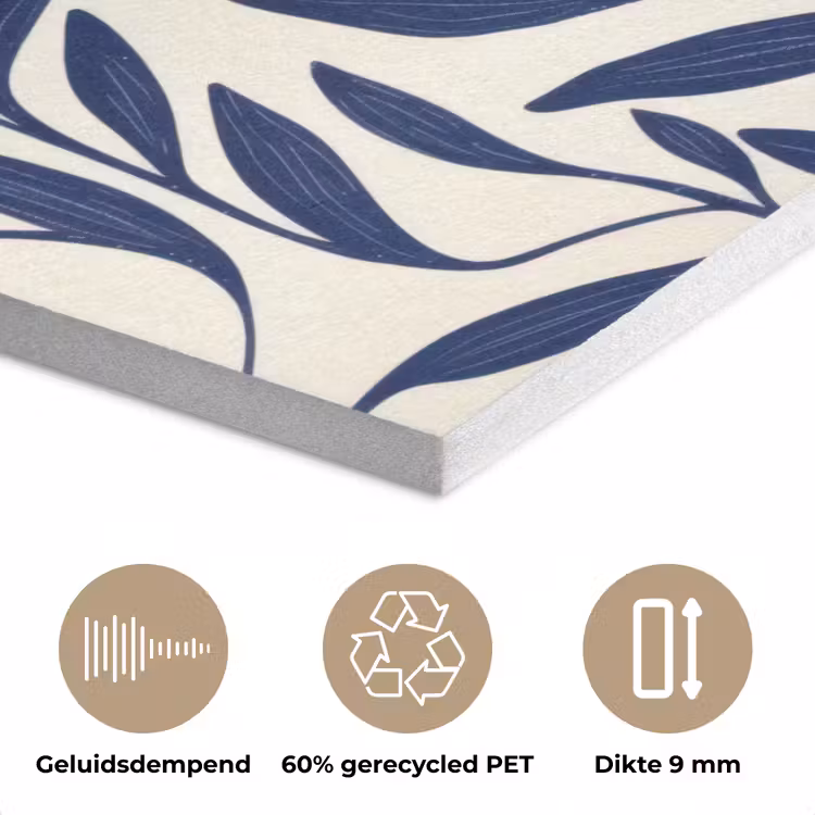 Bladeren - Klimop - Donkerblauw PET vilt klein -closeup_NL