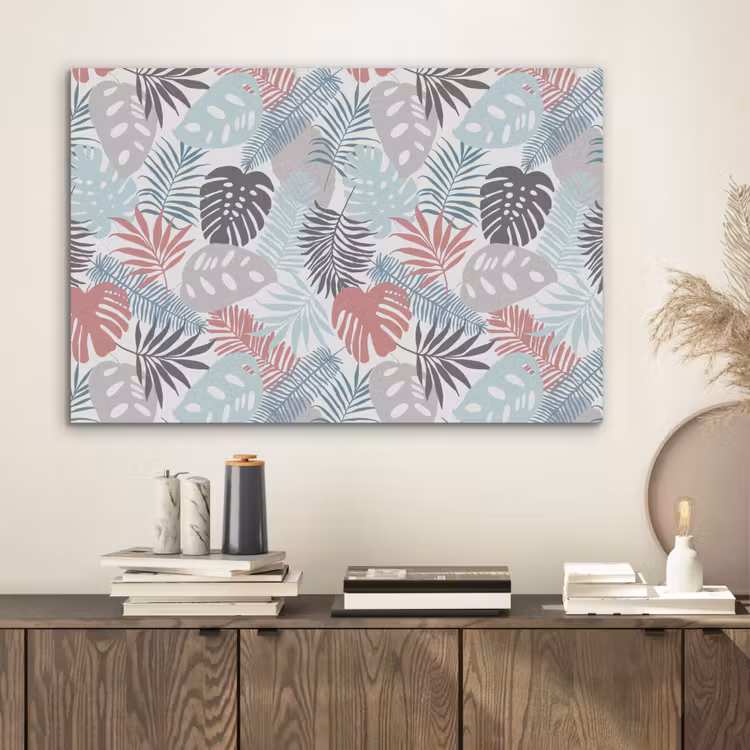 Bladeren - Jungle - Pastel - Tropisch PET vilt middel -sfeer1