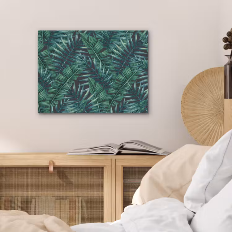 Bladeren - Inductie beschermer - Jungle - Tropical PET vilt klein -sfeer3
